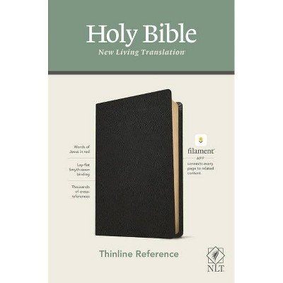 NLT Thinline Reference Bible, Filament Enabled Edition (Red Letter, Genuine Leather, Black) - (Leather Bound)