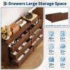 7 Drawer Dresser, Modern Chest of Drawer w/Metal Handle, Wood Storage Chest of Drawers Organizer for Bedroom, Living Room, Hallway, Entryway - 4 of 4
