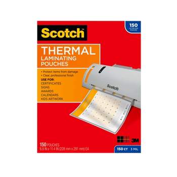 Scotch 150ct Thermal Pouches Letter Size 3mm