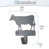 5 Star Super Deals Rustic Cow Silhouette Wall Hook – Decorative Farmhouse Metal Key Holder and Coat Rack for Entryway, Mudroom, or Kitchen - 3 of 3