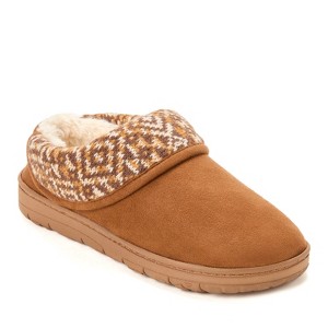 Dearfoams Women's Elsie Foldover Cuff Microsuede Clog Slipper - 1 of 1