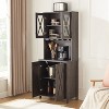 Arina Bar Cabinet with Doors and Shelfs, Kitchen Cabinet with Large Storage Space, Indoor Furniture - The Pop Home - 2 of 4