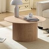 NicBex Round Coffee Table,Mid-Century Center Table for Living Room,Dining Room,Bedroom,Brown - 2 of 4