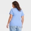 Women's Fitted Short Sleeve V-Neck T-Shirt - Universal Thread™ Blue XXL - 2 of 3