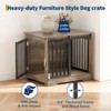 32" Dog Crate Furniture with Barn Door, Heavy Duty Wooden Dog Kennel Furniture Style Indoor Pet Cage & End Table for Small Medium Dogs - 4 of 4