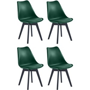Nordlys Set of 4 Wood and Polypropylene Dining Chairs Modern Design Style Upholstery Dining Room - 1 of 4