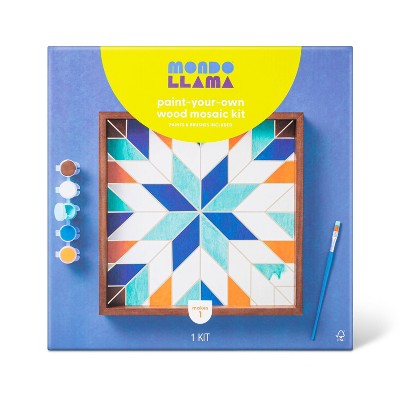 Mondo Llama Paint - Your - Own Wood Mosaic Kit | Target