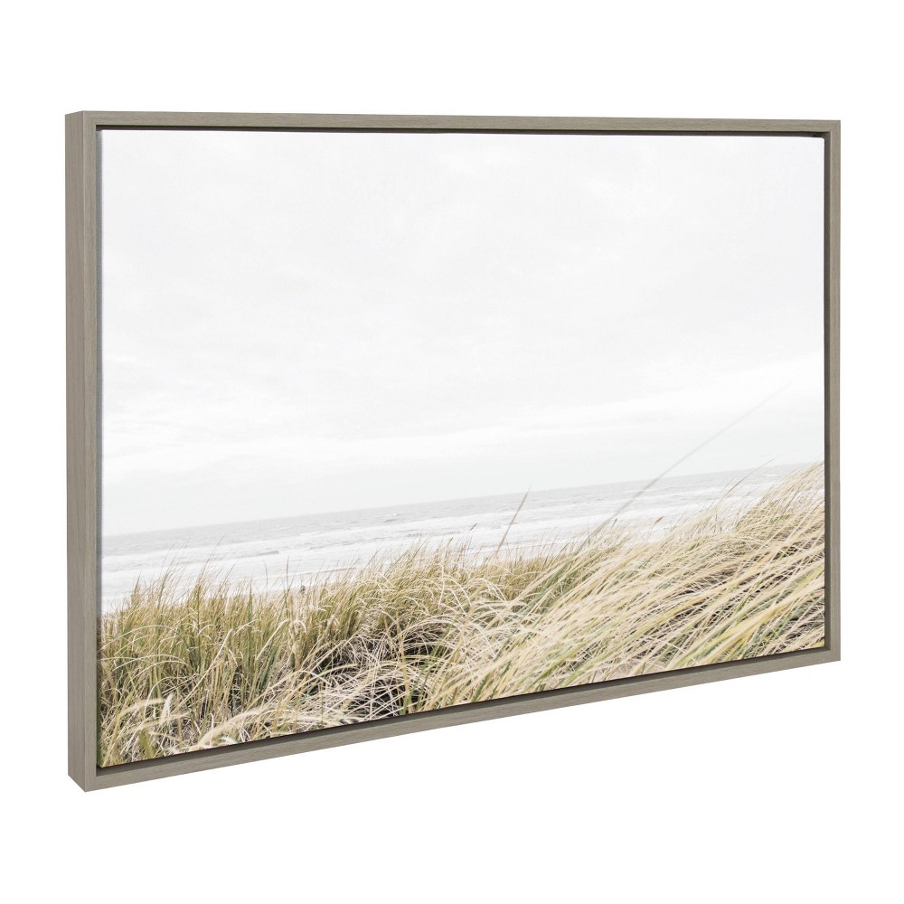 Photos - Wallpaper 23" x 33" Sylvie East Beach Framed Canvas by Amy Peterson Art Studio Gray