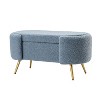 Alina Storage Bench with Metal Legs for Bedroom | ARTFUL LIVING DESIGN - 2 of 4