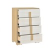 PAGED Modern Style Dresser for Bedroom White Frost Finish Chest of Drawers Storage Cabinet with Drawers for Living Room, Hallway, Office - 3 of 4