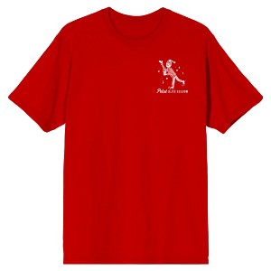 Pabst Blue Ribbon Cool Blue Logo Men's Red Short Sleeve Tee - 1 of 4