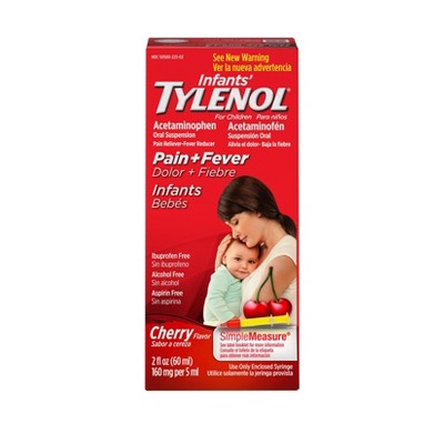 Infants' Tylenol Pain Reliever and Fever Reducer Liquid - Acetaminophen - Cherry - 2 fl oz
