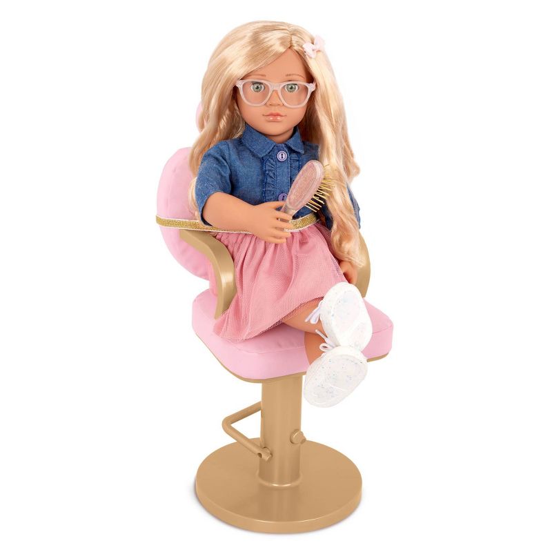 Our Generation Sweet Styles Pink Salon Chair Hair Styling Accessory Set for 18&#39;&#39; Dolls, 3 of 7