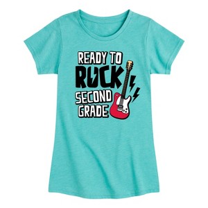 Girls' - Instant Message - Ready To Rock Second Grade Fitted Short Sleeve Graphic T-Shirt - 1 of 4