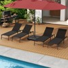 Tangkula Lounge Chair Outdoor Set of 2 Foldable Patio Chaise Lounge Chairs with 5-Position Adjustable Backrests Heavy Duty Metal Frame No Assembly - 3 of 4