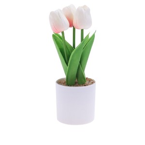 Unique Bargains Artificial Plants Tulip Plastic 3.15"x3.15"x9.84" 1 Pcs - 1 of 4