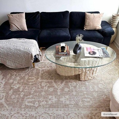 Hauteloom Rectangle Area Rug   Tan