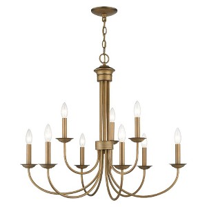 Livex Lighting Estate 9 - Light Chandelier in  Antique Gold Leaf - 1 of 1