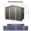 Kumasinova Utility Tool Storage Sheds House with Window and Lockable Doors for Backyard Garden,Patio,Gray - 2 of 4