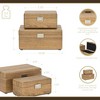 Cheung's Sable Set of 2 Boxes with Silver Handles - Brown - 3 of 4