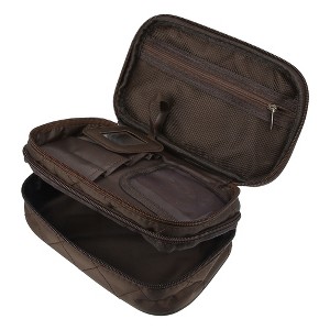 Unique Bargains Cosmetic Bag Travel Makeup Bag Cosmetic Brush Organizer Skin Care Storage Bag for Women 7.87"x4.72"x3.15" 1 Pc - 1 of 4