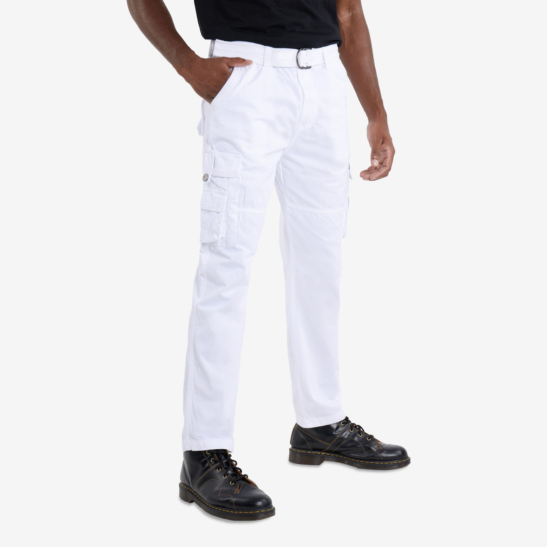 X RAY Men's Mutiple Pockets Cargo Pants,Work Pants in WHITE Size 38X32