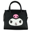 Sanrio Hello Kitty and Friends Kuromi Women's Top Handle Satchel Handbag Faux Leather Cossbody Purse Black - 3 of 4