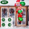Angel Sar 8FT Giant Inflatable Santa with LED Lights, 3 Santa Designs + 3 Merry Christmas Signs, Quick Plug-In Outdoor Indoor Holiday Decoration - 4 of 4