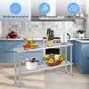 60"x12" Commercial Wide Double Overshelf NSF Kitchen Restaurant Work Prep Table - 3 of 4