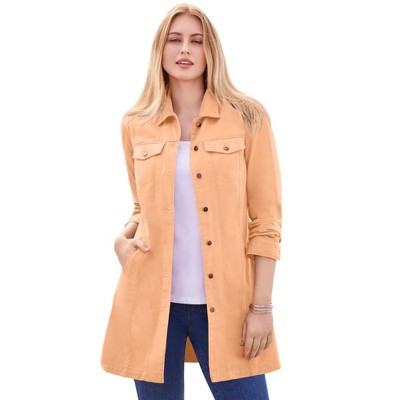 Jessica London Women's Plus Size Long Denim Jacket