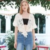 Anna-Kaci Women's Crochet Floral Lace Cropped Shrug for Everyday Look - 2 of 4