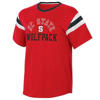 NCAA NC State Wolfpack Women's Short Sleeve Stripe T-Shirt