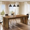 Tribesigns 63-Inch Farmhouse Dining Table for 4-6, Rectangular Kitchen Dinner Table for Dining Room, Kitchen - 2 of 4