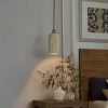 ALOADECOR 1-Light 5'' Modern Farmhouse Natural Travetine Single Pendant Light Coastal Cylinder Hanging Light For Bedroom and Dining Room - 2 of 4