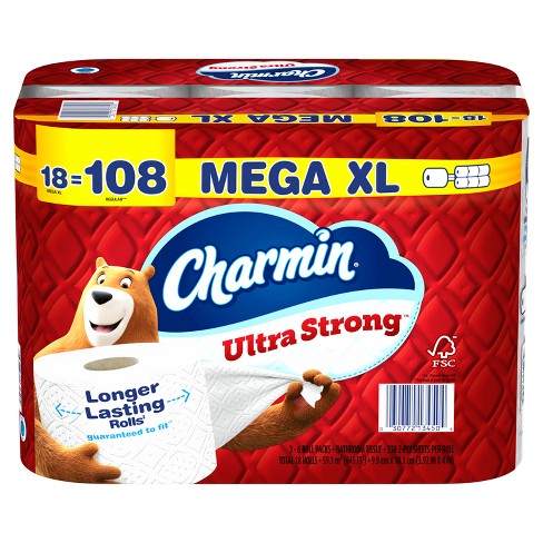 Charmin Ultra Strong Toilet Paper - 18 Mega Xl Rolls : Target