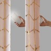 JUJABU 1 pc 50"x84" Total Blackout Metallic Print Grommet Top Curtain Panel - 4 of 4