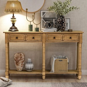 NicBex Vintage Console Table with Storage,Long Entryway Table with 2 Drawers & Bottom Shelf,Foyer Tables for Entryway,Living Room,Hallway - 1 of 4