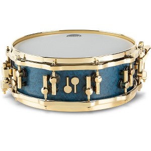 SONOR SQ2 Medium Beech Snare Drum in Birdseye Azure Blue with Gold Hardware 14 x 5 in. - 1 of 4