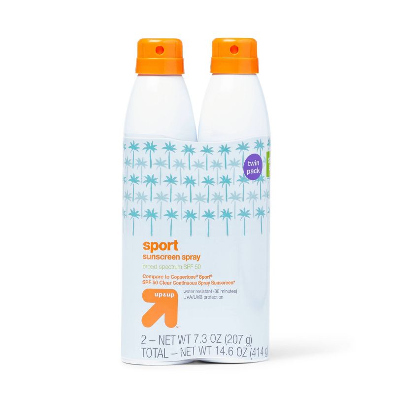 Sport Sunscreen Spray - SPF50 - 14.6oz/2pk - up &#38; up&#8482;, 1 of 4