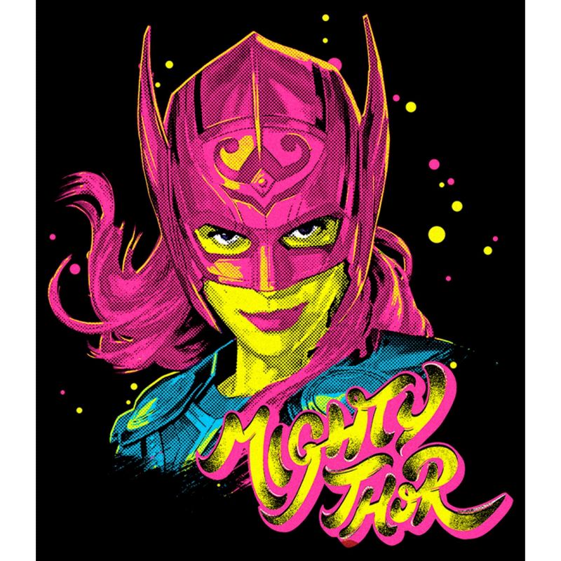 Men's Marvel: Thor: Love and Thunder Jane Foster Pink Portrait T-Shirt, 2 of 6