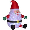 Outsunny 6' Inflatable Christmas Santa Claus with Rotating Magic Ball Light for Lawn Garden Party - 4 of 4