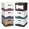 Bankers Box STOR/FILE Medium-Duty 100% Recycled Storage Boxes, Letter/Legal Files, 12.5" x 16.25" x 10.25", Kraft/Green, 12/Carton - 4 of 4
