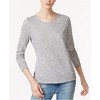 maison Jules Womens Plaid Mixed Media Embellished T-Shirt - 2 of 2