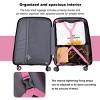 FURNIinspire Bag and Luggage Sets Stylish Hard Shell Suitcase Set 3 Piece Travel Luggage with Spinner Wheels for Family, Pink, 19.29"*11.42"*29.53" - 2 of 4