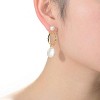 Guili Sterling Silver 14K Gold Plated Hoop Earrings adorned with Freshwater Pearls, adding a touch of timeless charm and modern elegance. - 3 of 3