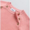 Stellou & Friends Newborn and Baby 100% Cotton Long Sleeve Sweater Knit One-Piece Romper - 6-9 Months / Rose - 2 of 3