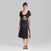 Women's Puff Short Sleeve Cut Out Dress - Wild Fable™ - image 2 of 3