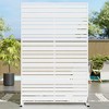 Dovelina Outdoor Freestanding Metal Privacy Screen Decorative Garden Fence - 2 of 4