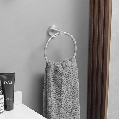 Brushed Nickel 6-Piece Stainless Steel Bathroom Hardware Set