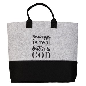 The Struggle Quote Tote – 100% RPET Felt by Manual Woodworkers and Weavers - 1 of 4